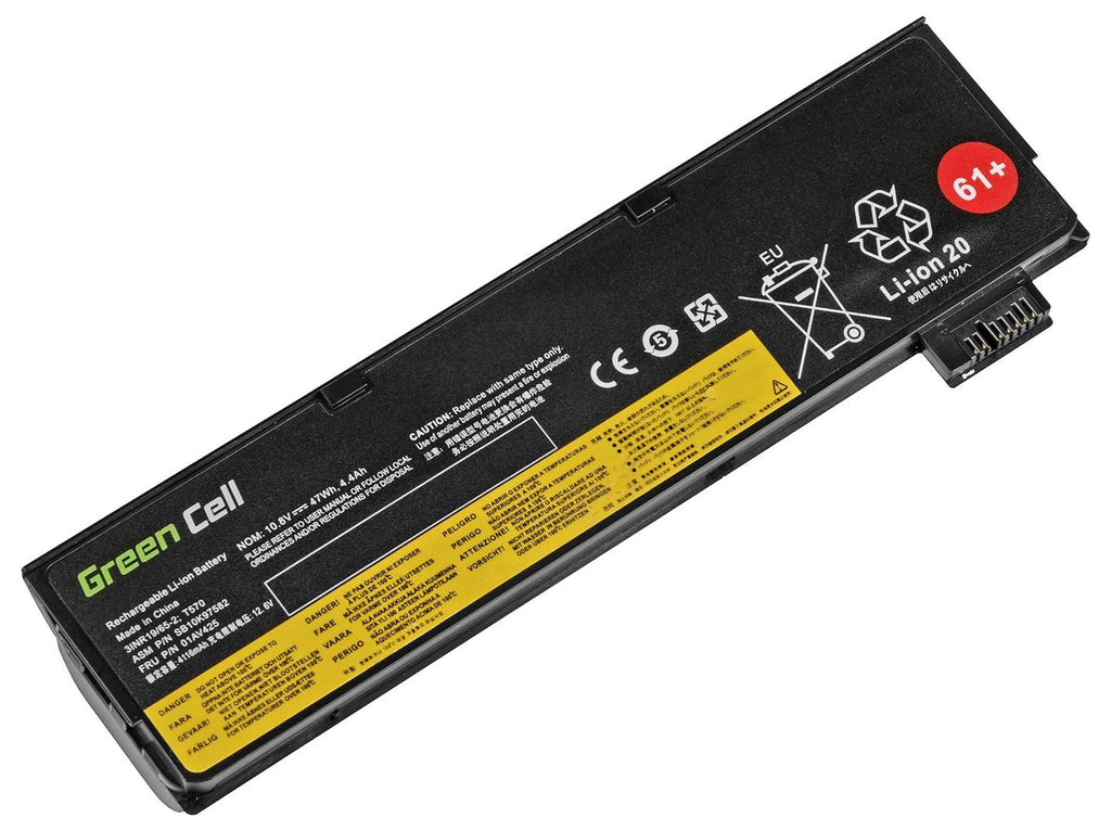 Green Cell LE95 Laptop Battery for Lenovo ThinkPad T470 T570 A475 P51s - 4400 mAh, 10.8V