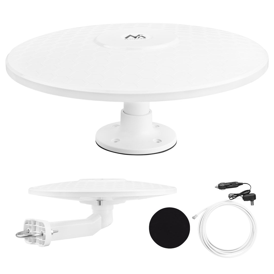Maclean DVB-T/T2 HEVC Active Omni-Directional Antenna for Campers, 12V MCTV-103