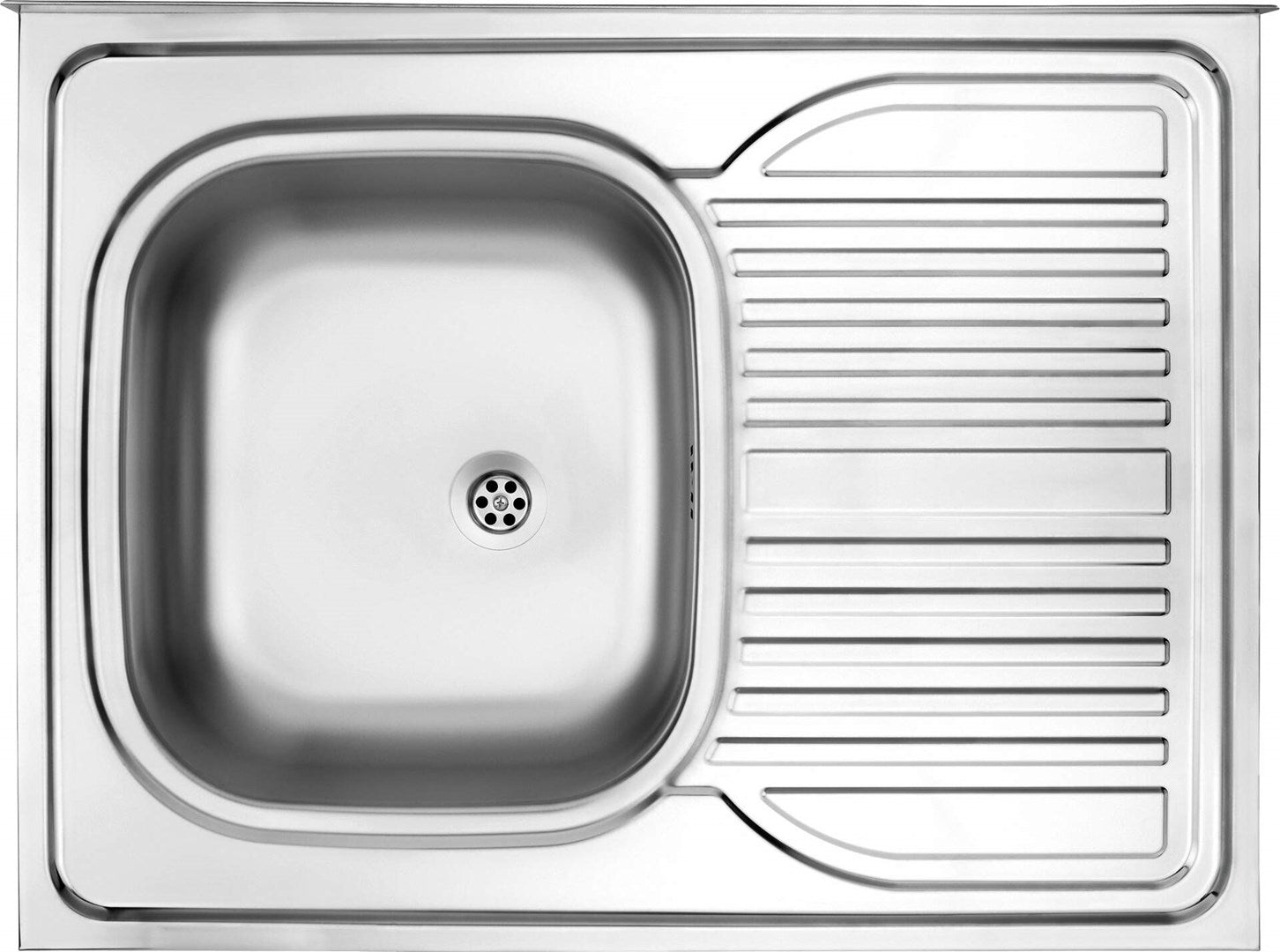 Deante 1-Bowl Steel Sink with Right Side Drainer Overlay ZM6311P