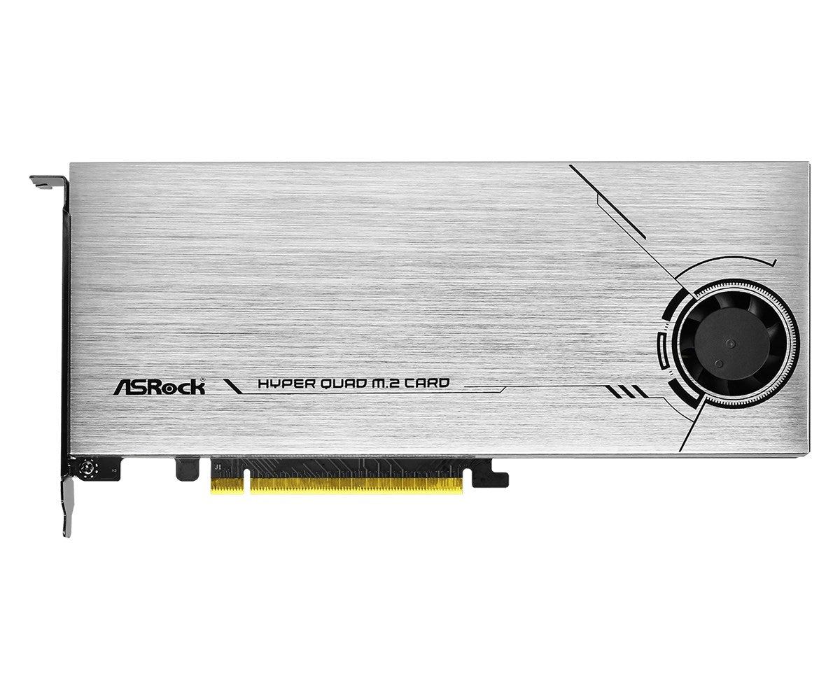 ASRock Hyper Quad M.2 Card - Supports up to 4 M.2 SSD - 90-MCA0G0-00UANZ