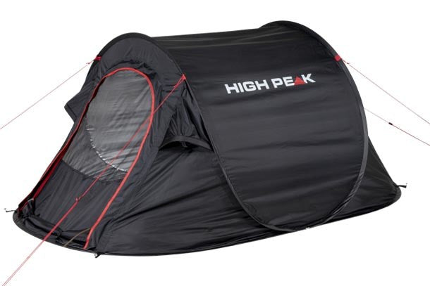 High Peak Tunnel Tent Vision 3 Black - 3 Person - Waterproof Fly Sheet 2 m - N0937