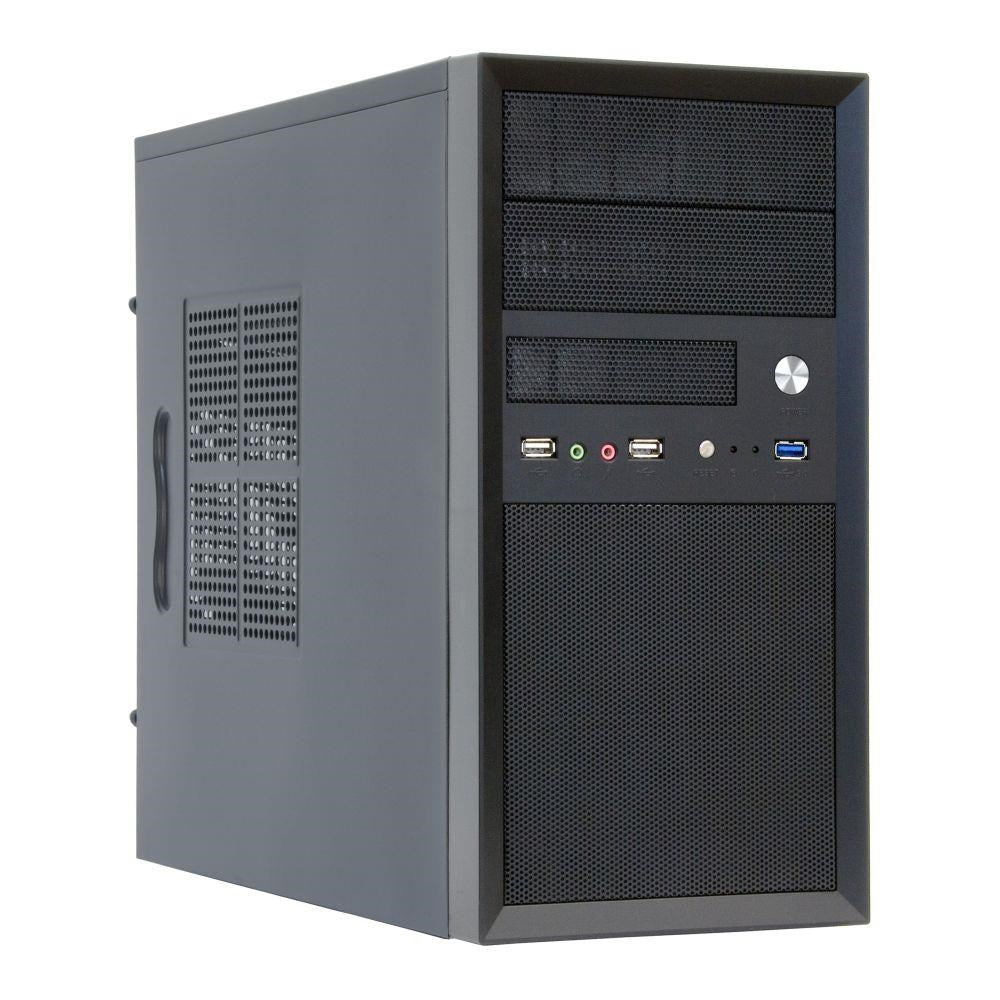 Chieftec Mesh Series CT-01B - Mini Tower - Mikro-ATX 350 Watt (ATX12V 2.3/ PS/2) - Schwarz - USB/Audio