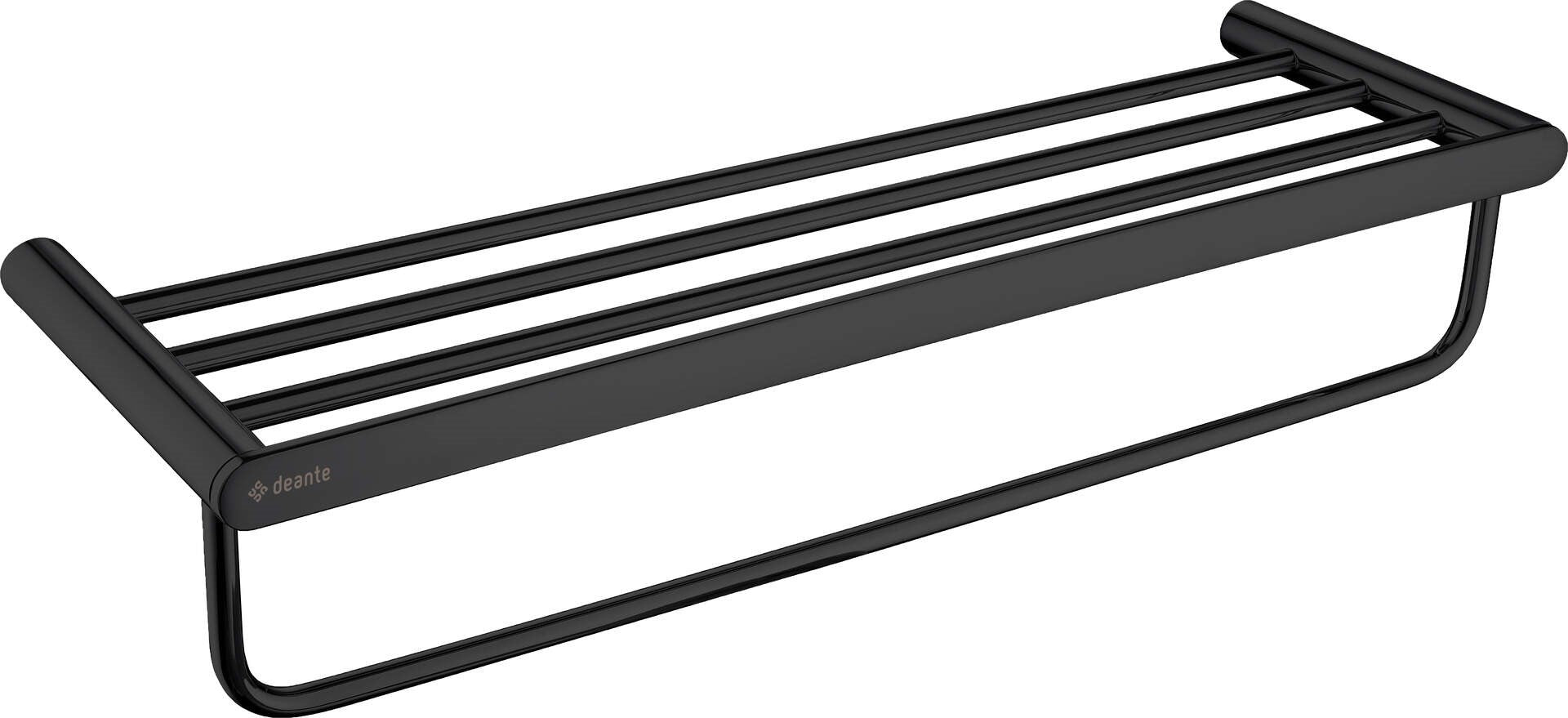 Deante ROUND Wall Shelf with Hanger Black 62.8 cm ADRN531