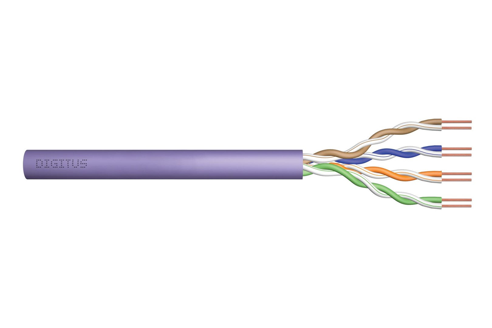 DIGITUS Cat.6 Installation Cable U/UTP Eca AWG 24/1 PVC 305 m Purple Cardboard
