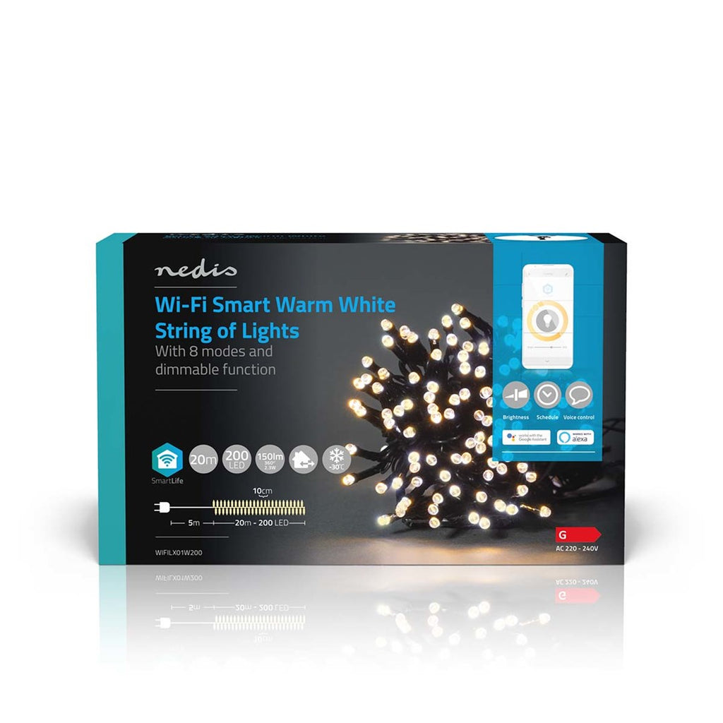 Nedis Light Decoration Chain 200 Bulbs LED 2.33W WIFILX01W200