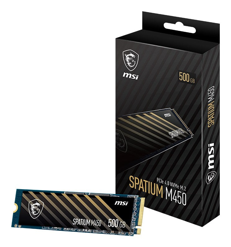MSI Space M450 PCIe 4.0 NVMe M.2 500GB SSD 3D NAND