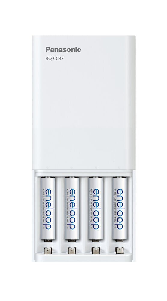 PANASONIC Eneloop Smartplus BQ-CC87 USB Battery Charger + 4x AA 2000 mAh K-KJ87MCD40USB