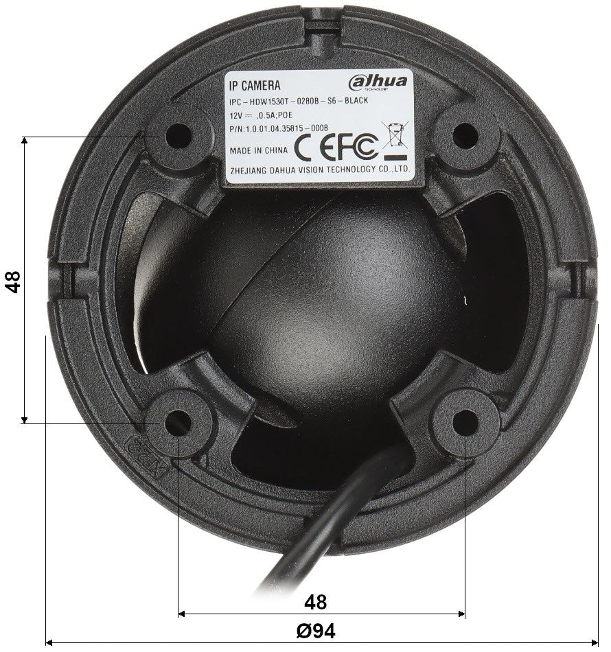 DAHUA IPC-HDW1530T-0280B-S6-BLACK IP Camera Black