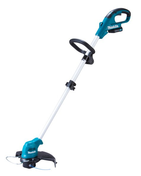 Makita UR100DWAE string trimmer with battery and charger