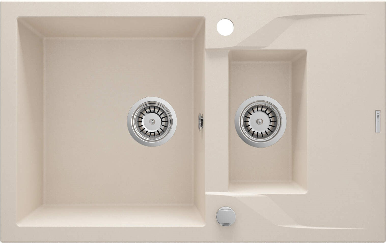 1.5-bowl granite sink with drainer