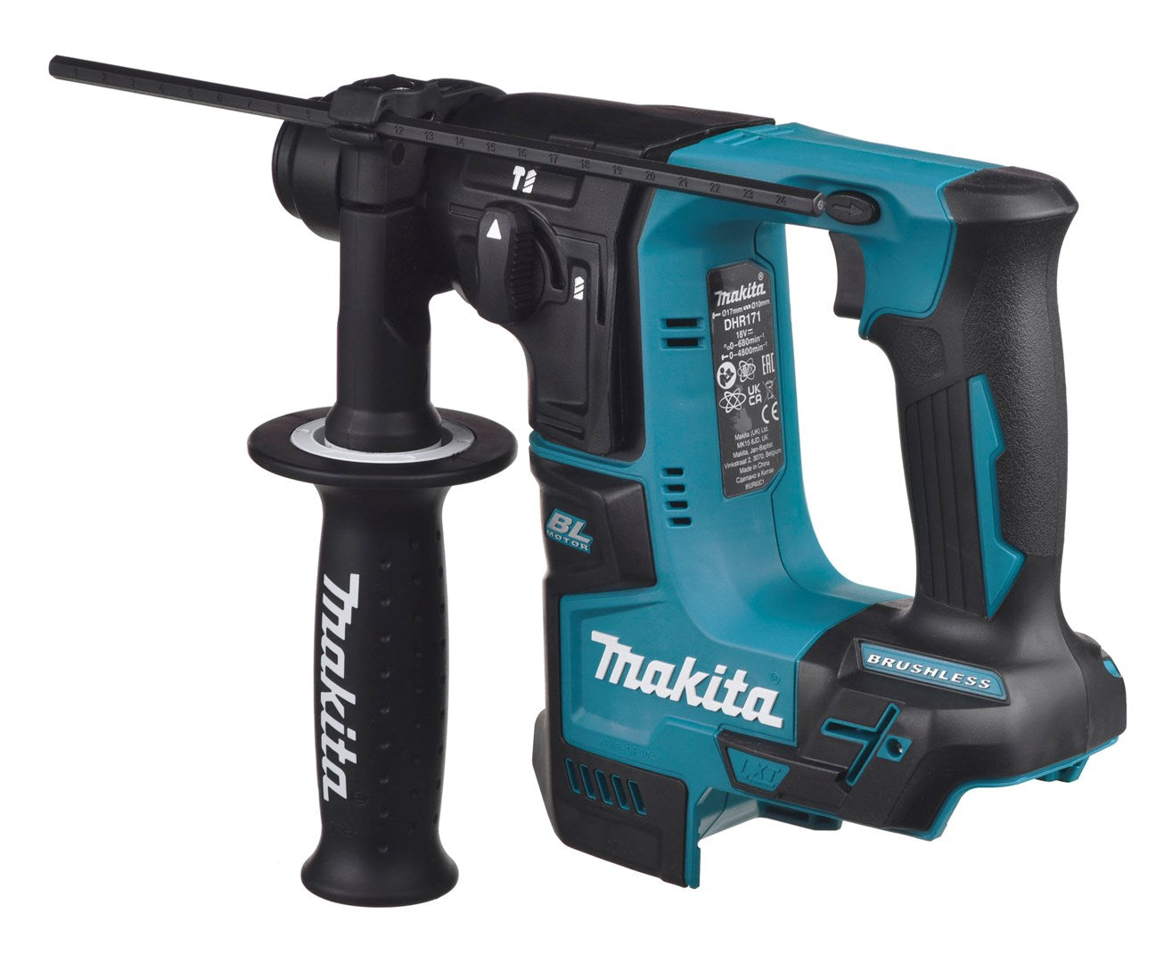 Makita DHR171Z - Bohrhammer - schnurlos - 2 Modi - SDS-plus - 1,2 Joules - ohne Batterie - 18 V (DHR171Z)