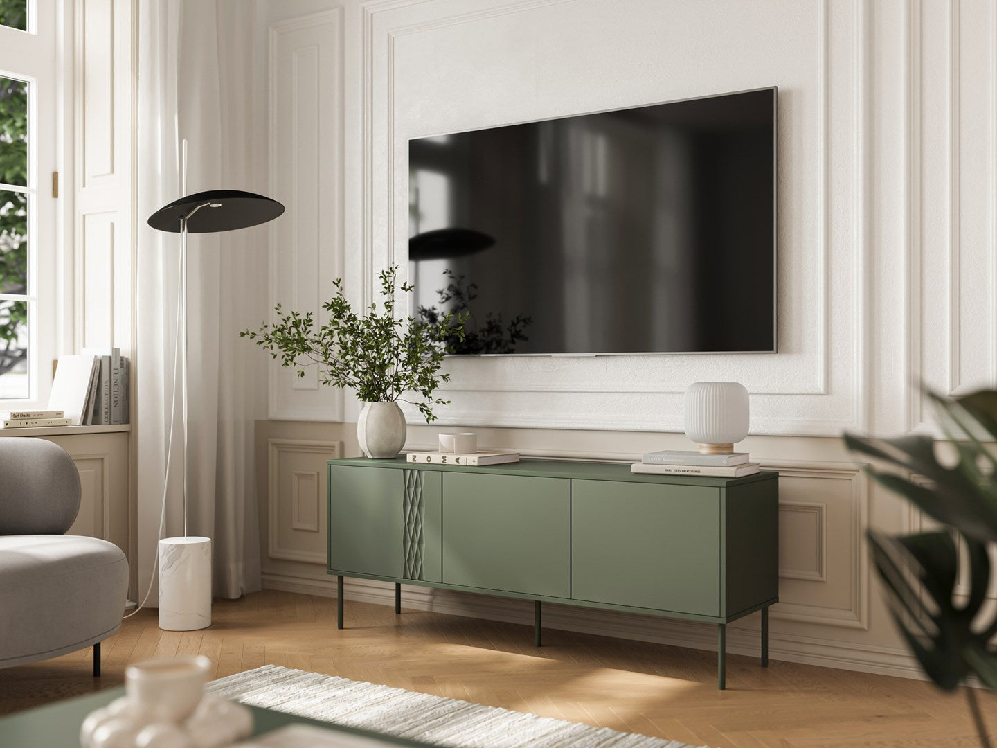 Cama TRESSE Cabinet 150x40x55 Matte Green