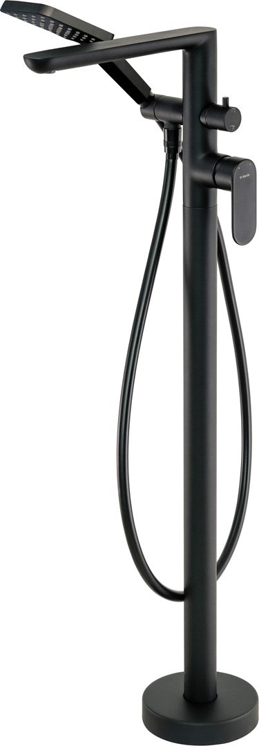 Deante Alpinia Freestanding Bathtub Mixer Nero Matte Shower Set