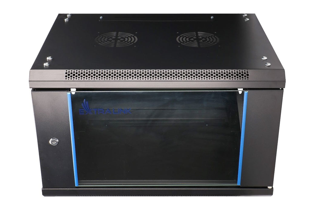 Extralink Rackmount Cabinet 6U 600x600 Black Wall Mounted