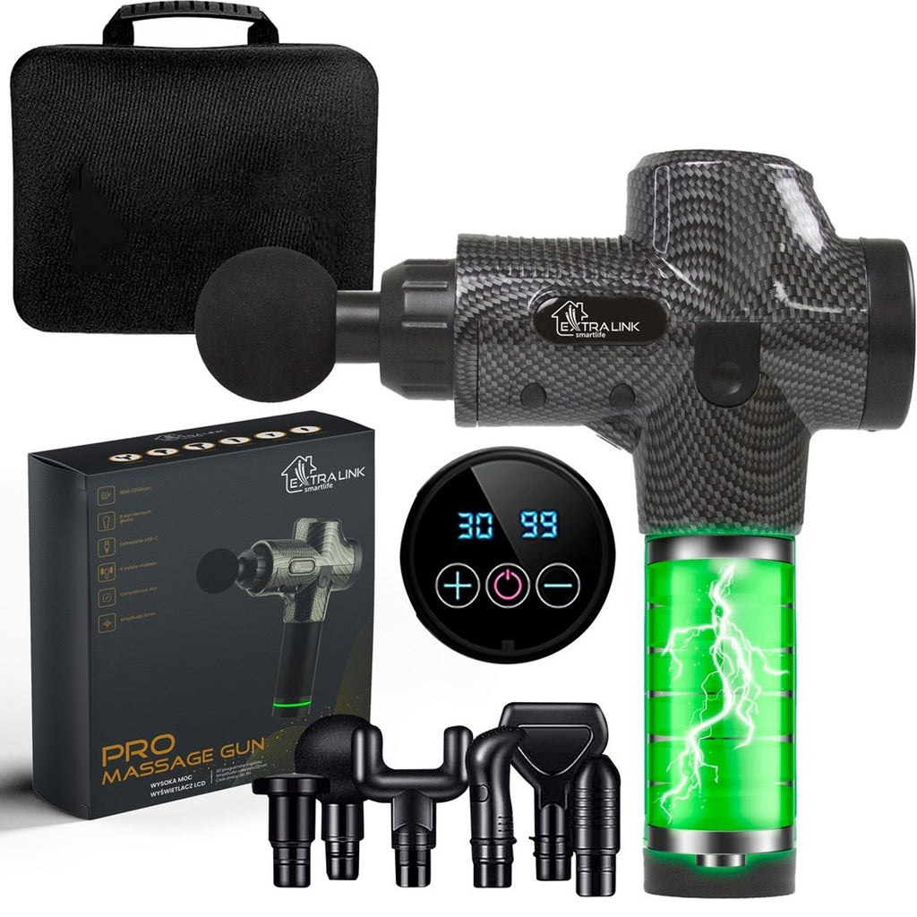 Extralink Massage Gun Pro with 6 Attachments