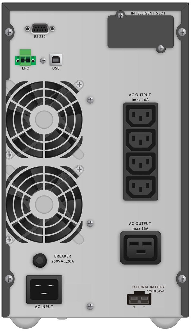 PowerWalker VFI 3000 TGB Double-conversion UPS 3 kVA 2700 W 5 AC outlets
