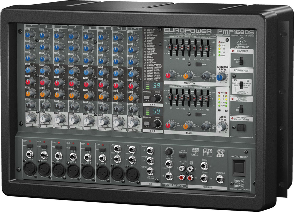 Behringer PMP1680S Audio Mixer 10 Channels 10 - 200000 Hz Black
