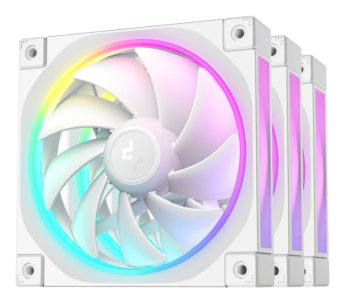 Deepcool FL12 White 3-Pack 120 mm - 2,150 RPM - 12 V (R-FL12-WHAPN3-G) 3er