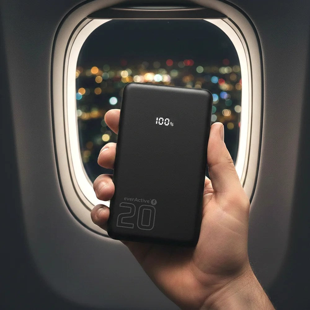 everActive Power Bank 20000mAh, 20W Output, LCD Screen, Model EB-22QB