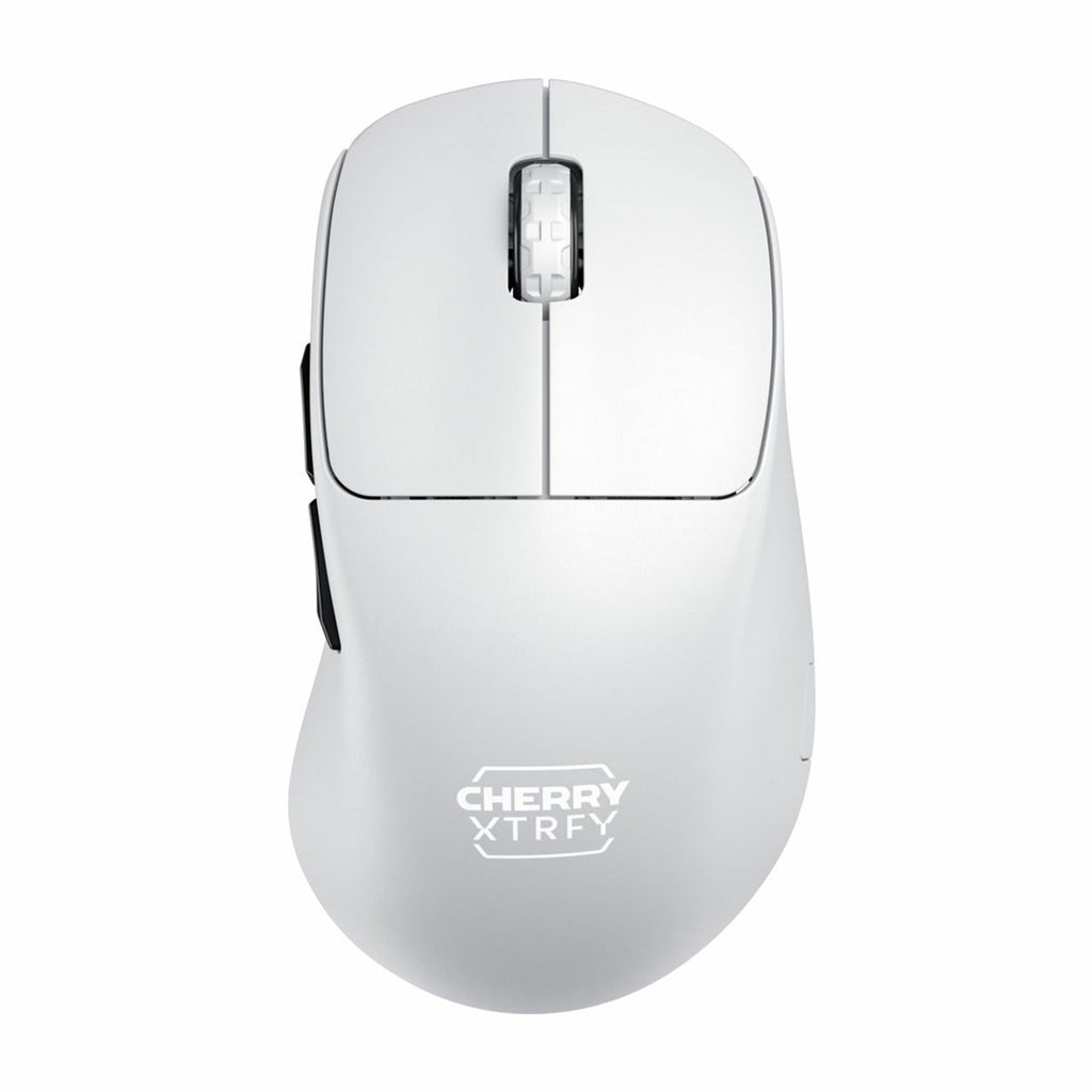 CHERRY Xtrfy M64 Pro - Maus - ergonomisch - optisch - 5 Tasten - kabellos - 2,4 GHz - kabelloser Empfänger (USB) - weiß (CX-M64W-PRO-WHITE)