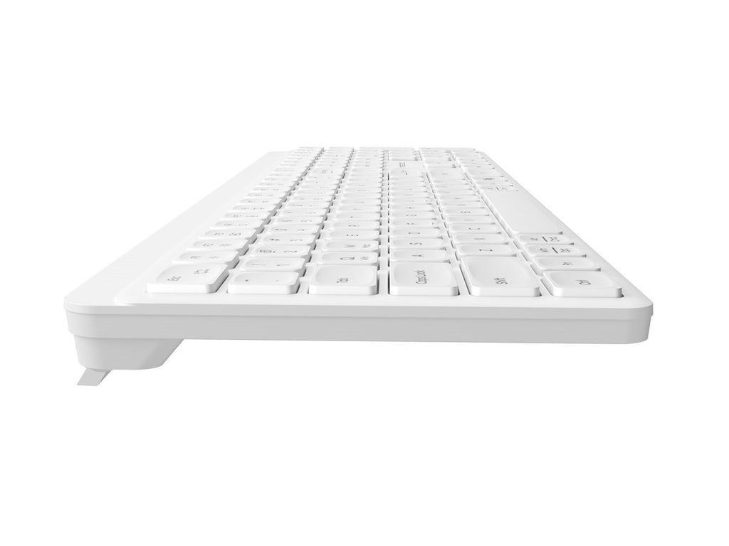 Natec Tang US wireless keyboard BT + 2.4 GHz quiet Slim white