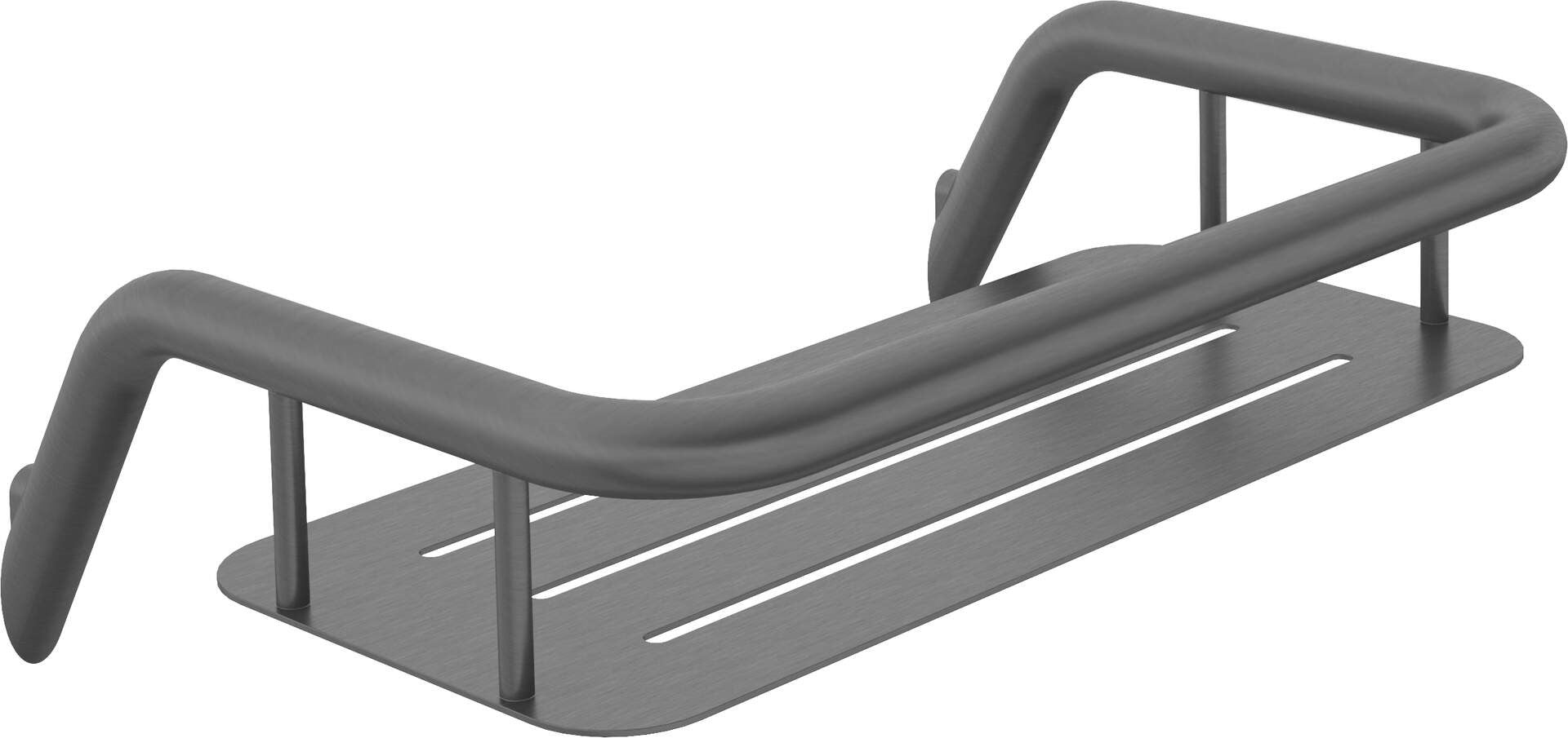 SILIA Shower Basket Titanium Brass Stainless Steel