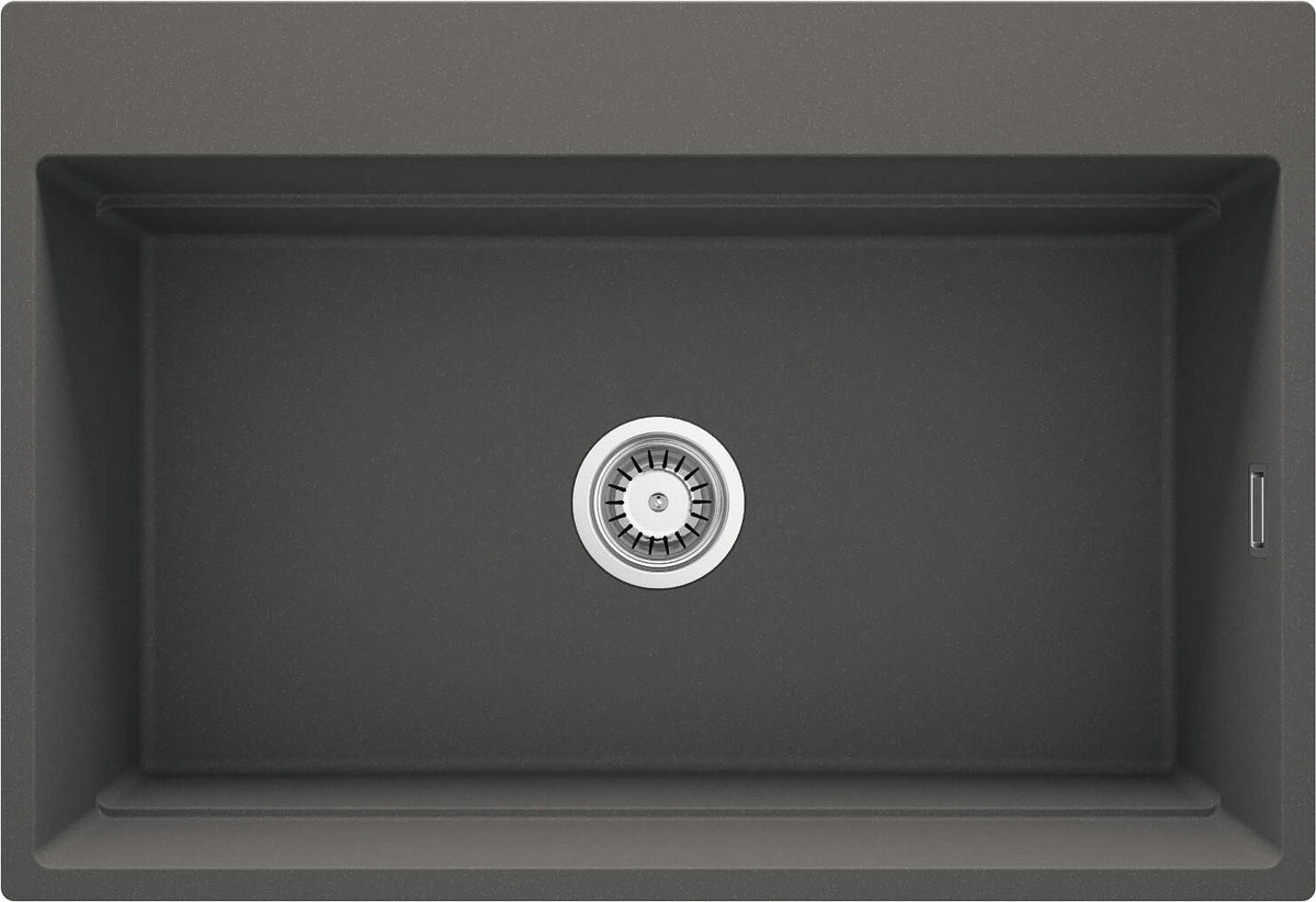 Deante Magnetic Granite Sink 1-Bowl 76x52 cm Anthracite ZRM T10B
