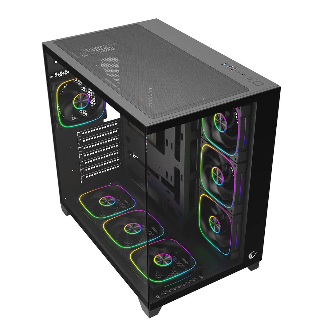 RAMPAGE PC CASE WITH TEMPERED GLASS Black