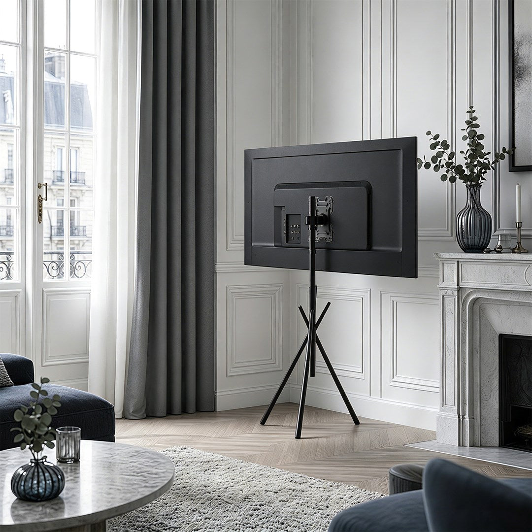 Maclean TV Floor Stand MC-182 B - For 37-80" Screens, Max 60 kg, 45° Rotation