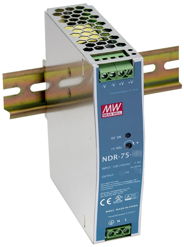 MEAN WELL NDR-75-48 SWITCHED-MODE POWER SUPPLY FOR DIN RAIL 48V/75W/1.6A