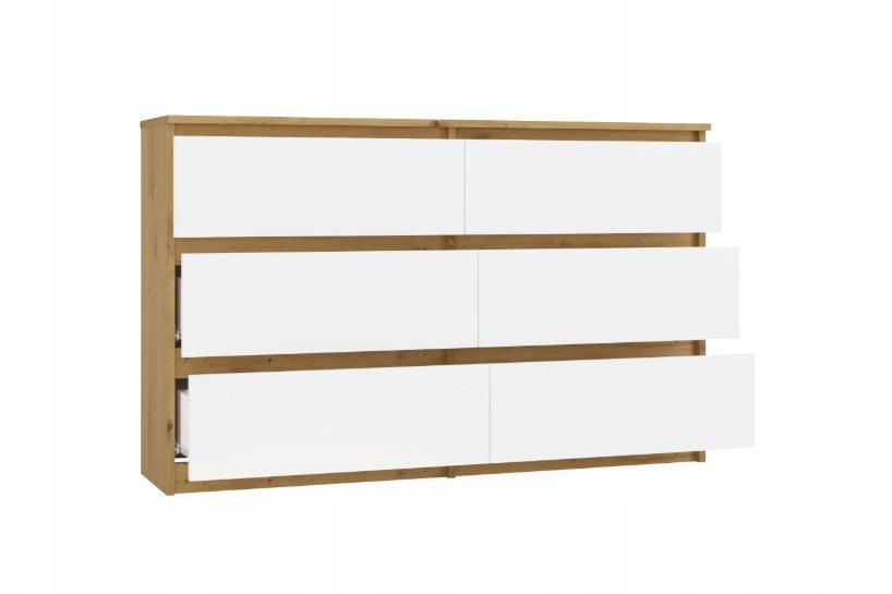 Malwa Chest of Drawers M6 120 Artisan Oak White