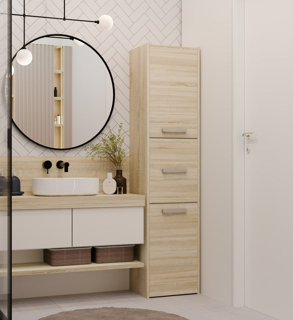 Topeshop S43 SONOMA Bathroom Storage Cabinet Oak