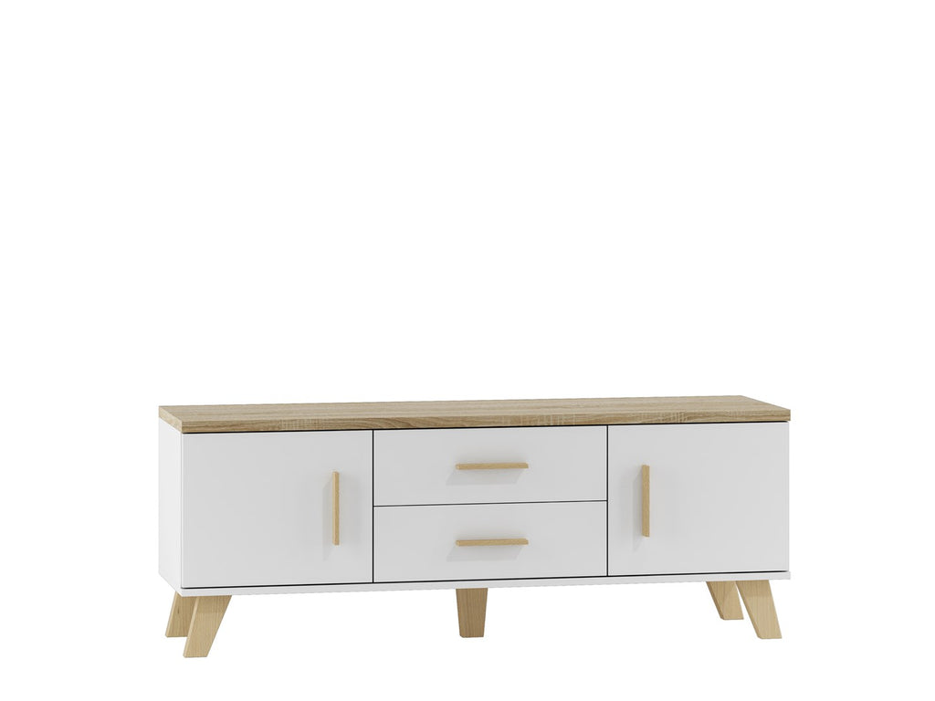 Cama RTV Stand LOTTA 140 cm White + Sonoma Oak