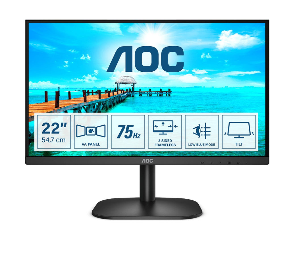 AOC B2 22B2H 21.5-inch Full HD LED Monitor Black