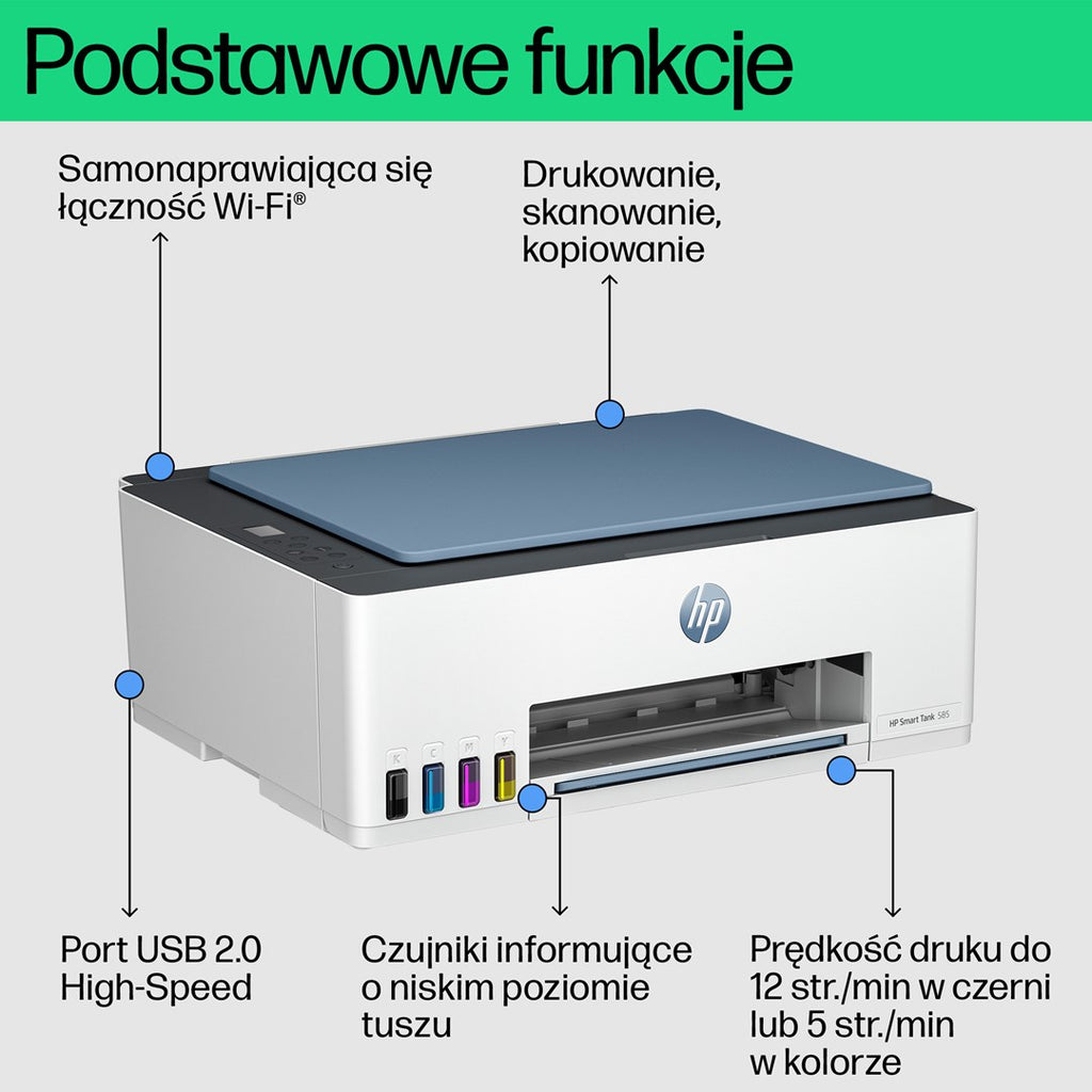 HP Smart Tank 585 All-in-One Printer Wireless | Model 1761617