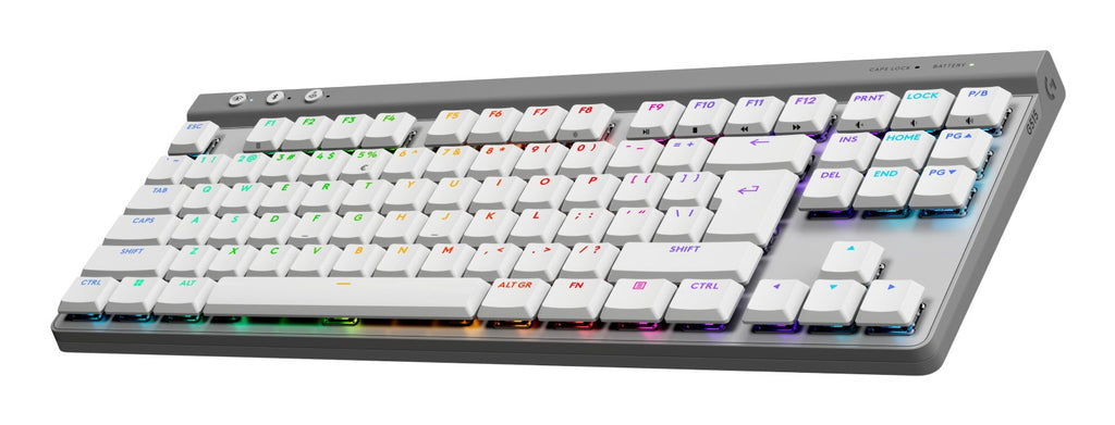 Logitech G G515 TKL Wireless Gaming Keyboard - LIGHTSPEED - Backlit - QWERTY - White (920-012539)