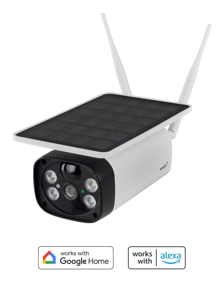 OMAJIN OSC-01-EU Wireless Security Camera Solar White Black