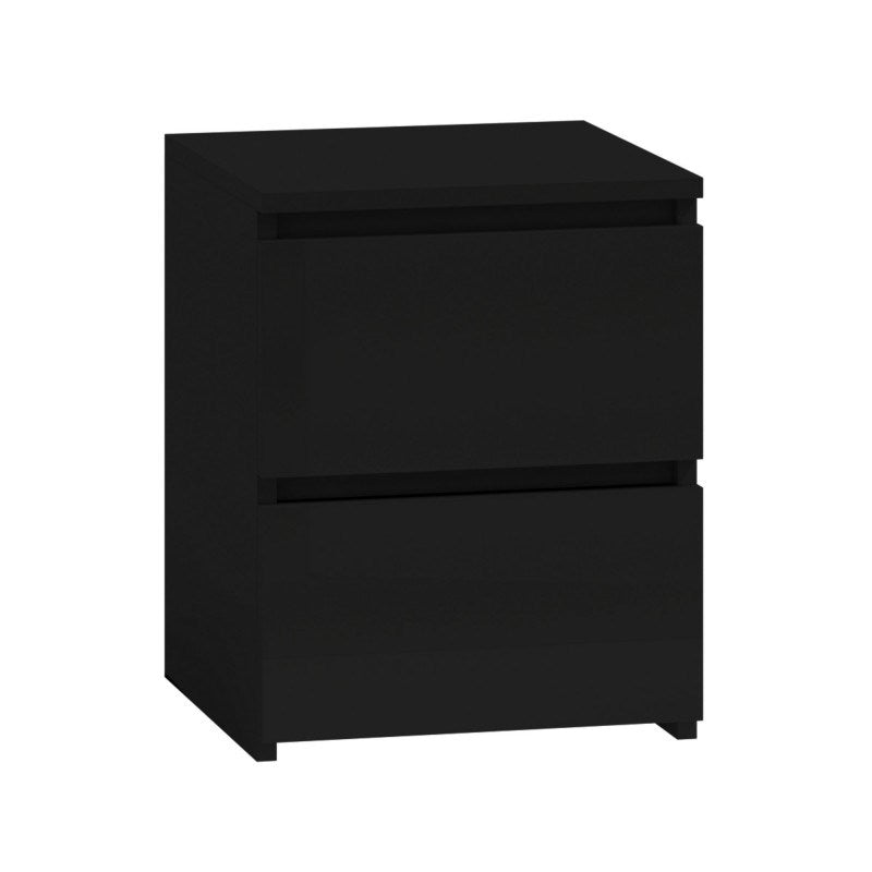 M2 Topeshop Nightstand 2 Drawers Black