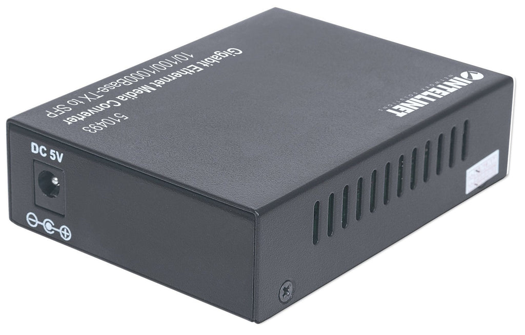 Intellinet Media Converter - Ethernet, Fast Ethernet, Gigabit Ethernet - RJ-45/ SFP (mini-GBIC) (510493) 10Base-T 100Base-TX 1000Base-T