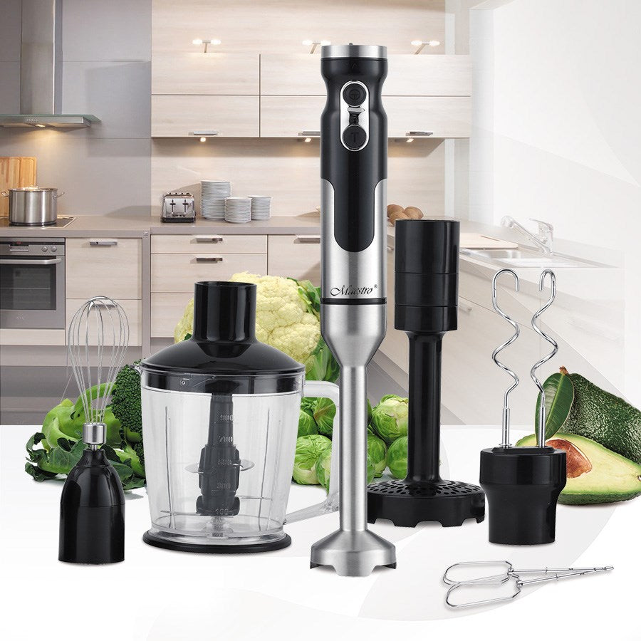 Maestro Immersion Blender 1000 W with Detachable Blade, 2 Speed Settings, Model MR-567