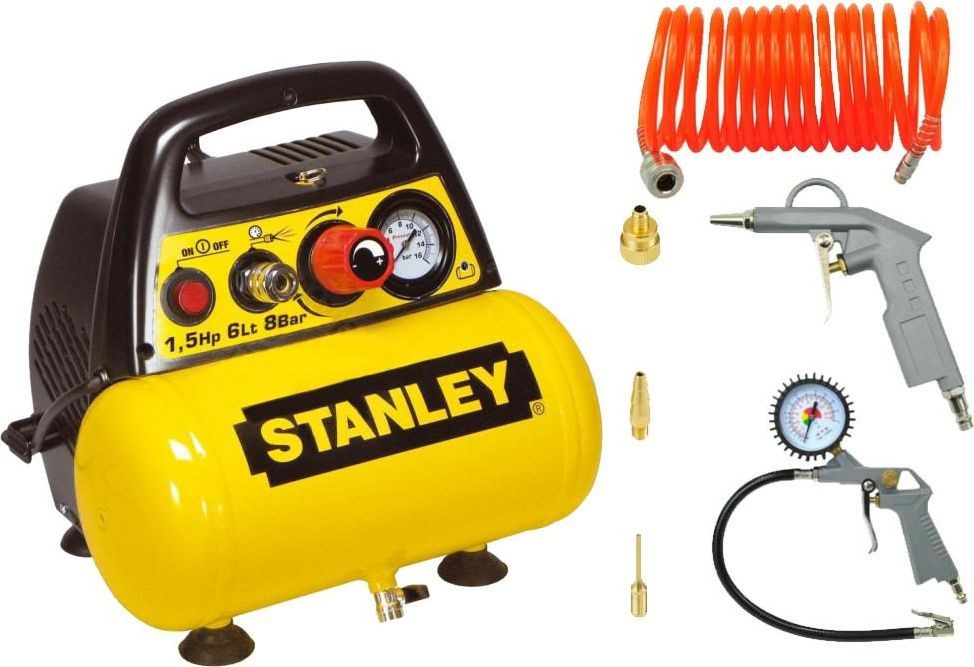 Stanley Oil-Free Compressor 6 L with Pneumatic Kit 6L+PNEUMATIC