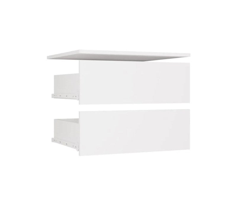 OPENO 2SZ Drawer Unit  2 Drawers  WHITE  for the Wardrobe  for the Bedroom