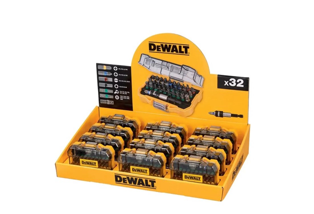 DEWALT Bit Set 32 pcs Display 12 packs