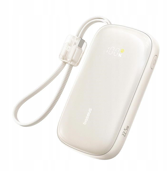 Powerbank Baseus EnerFill FC21 20000 mAh 22 5 W USB-A USB-C srebrny z odłączanym kablem Lightning