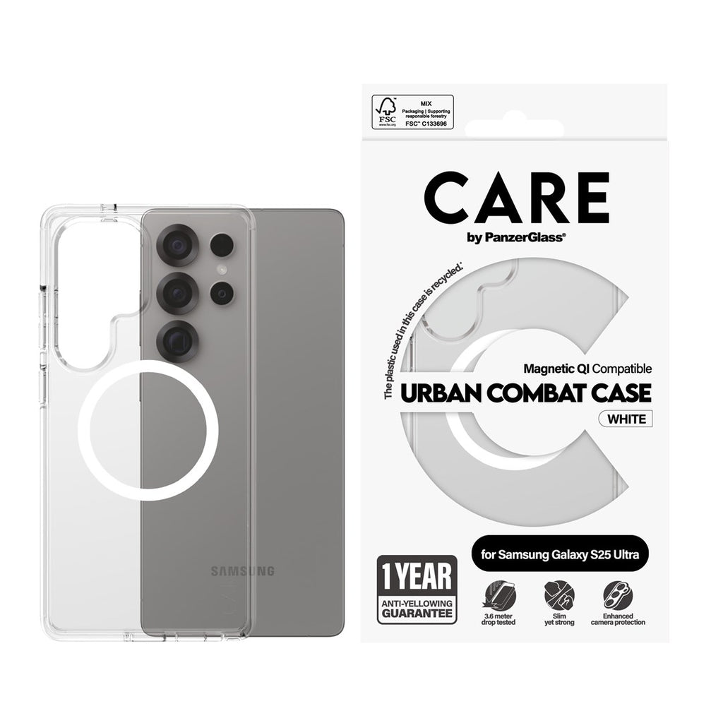 PanzerGlass Case for Samsung Galaxy S25 Ultra, Clear, Scratch & Shock Resistant, AW87-054