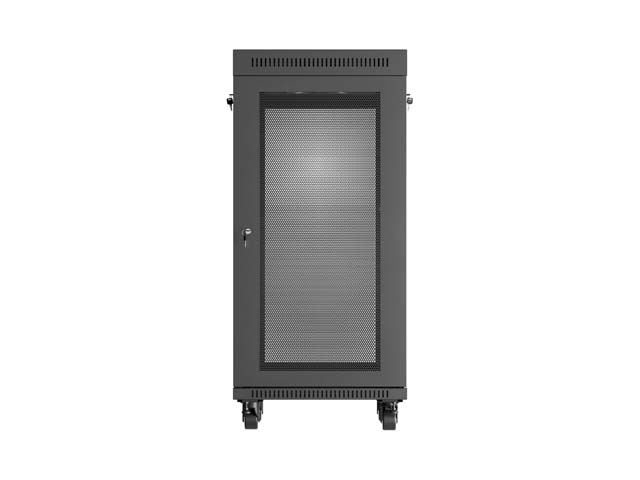 Lanberg Rack Installation Cabinet 24U 600x600 Black Perforated Door V2