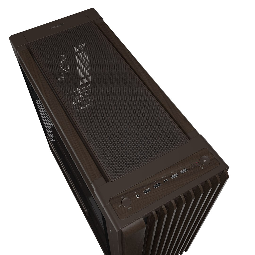 ASUS ProArt PA602 Wood Edition Retro Brown - Tempered Glass Panel Midi Tower