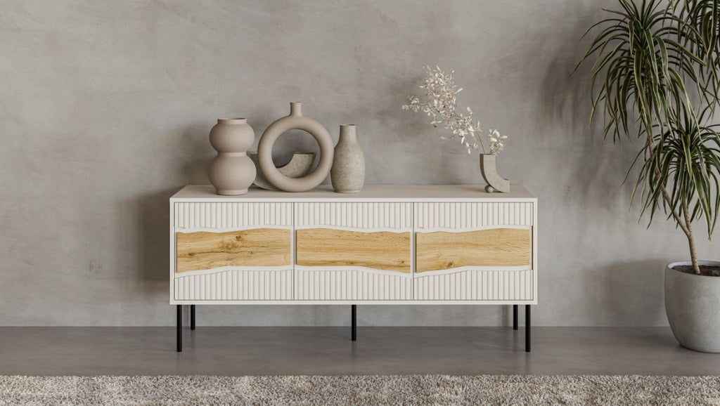 Cama INSERTO 3D TV Cabinet 143.5x40x61.5 Cashmere + LED