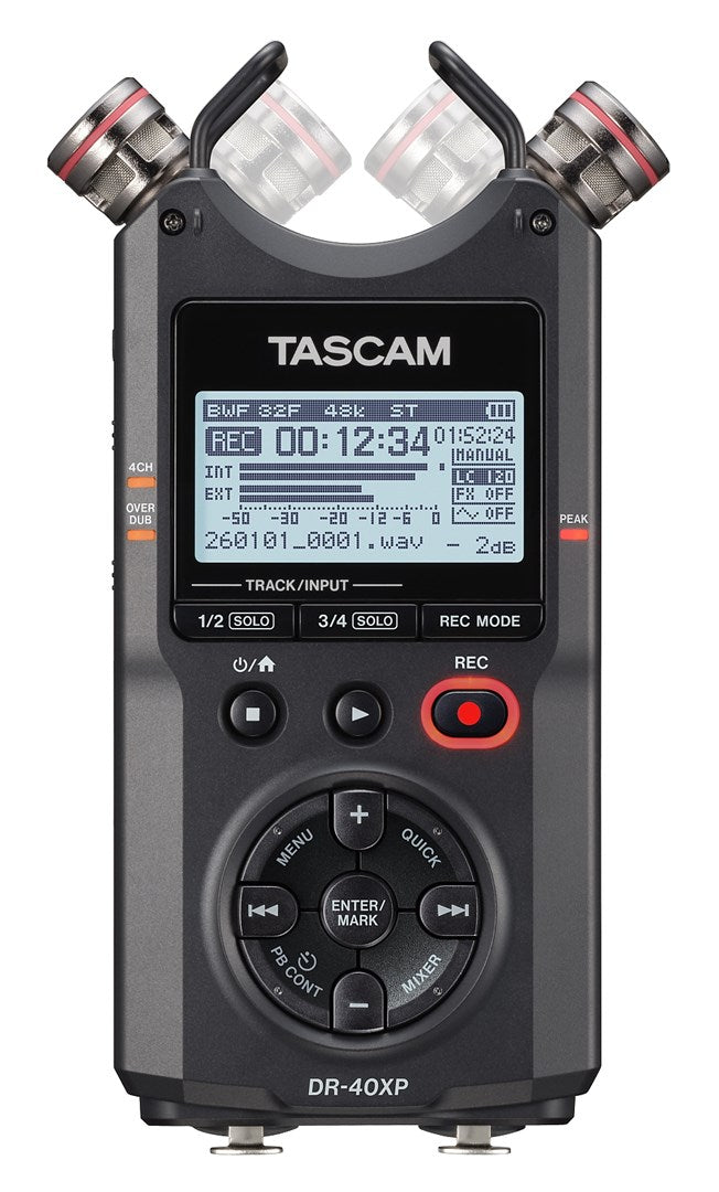 TASCAM DR-40XP Portable Four-Track Recorder USB Audio Interface Model DR-40XP