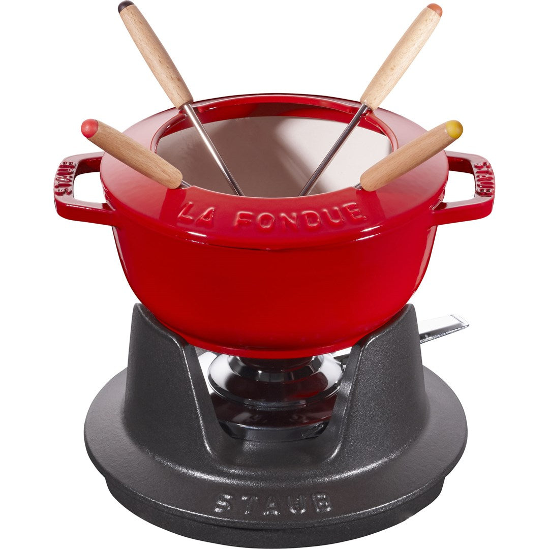 Staub fondue set - 16 cm  Red